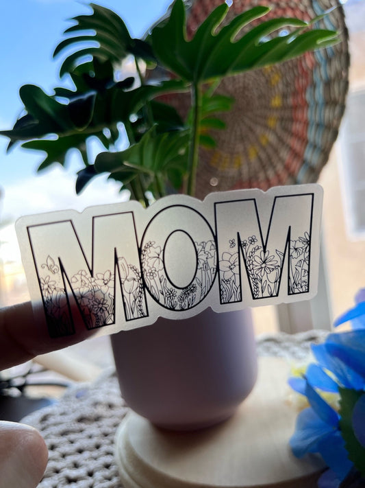 Mom Clear Vinyl Sticker | 3" Vinyl Sticker
