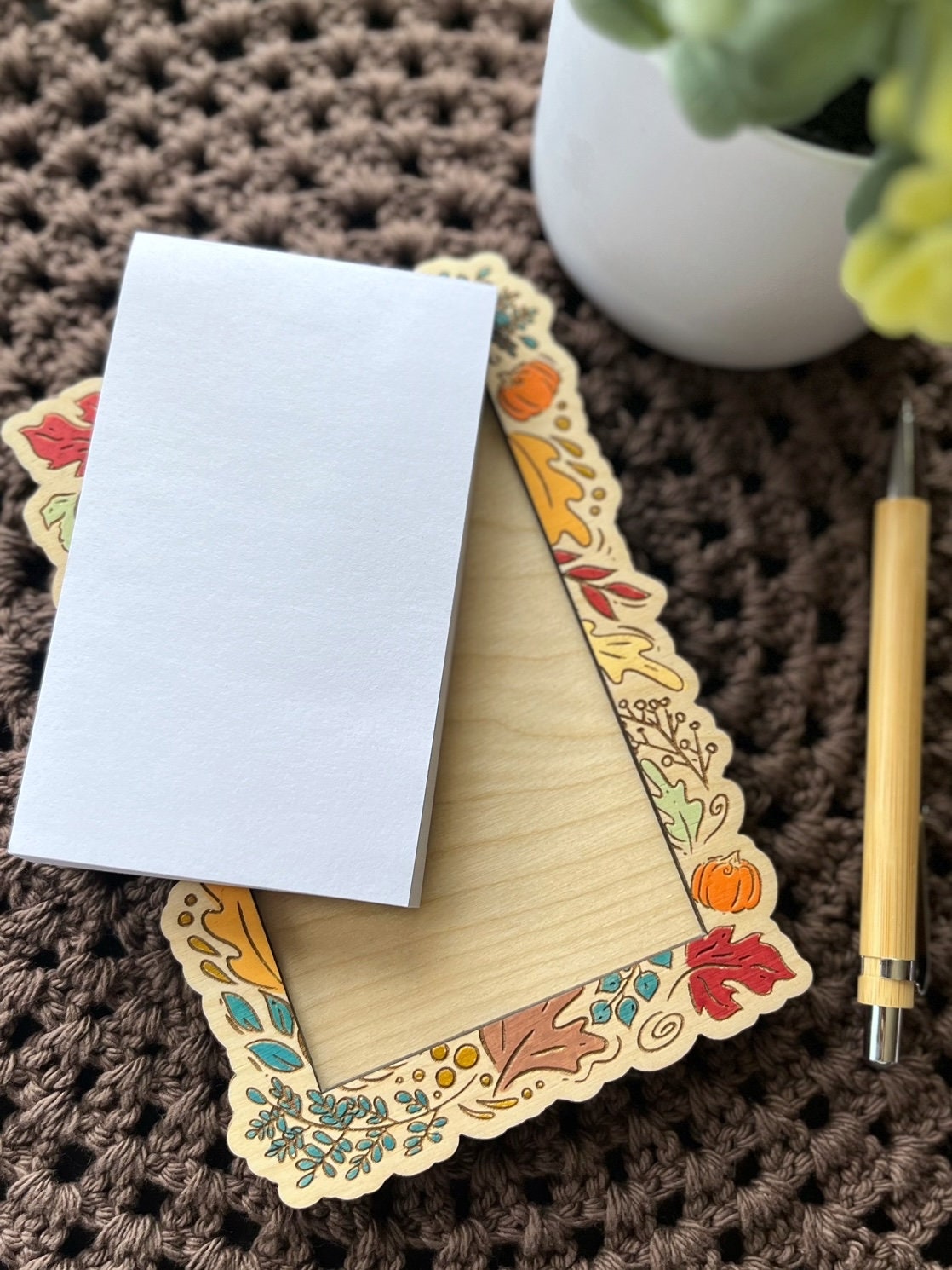 Fall Vibes Notepad Holder | 3"x5" notepad Holder