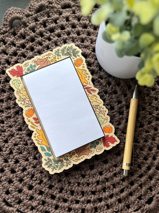 Fall Vibes Notepad Holder | 3"x5" notepad Holder